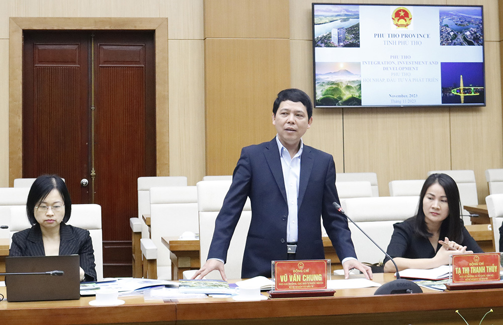 Đoàn đại diện xúc tiến đầu tư Việt Nam ở nước ngoài làm việc tại tỉnh